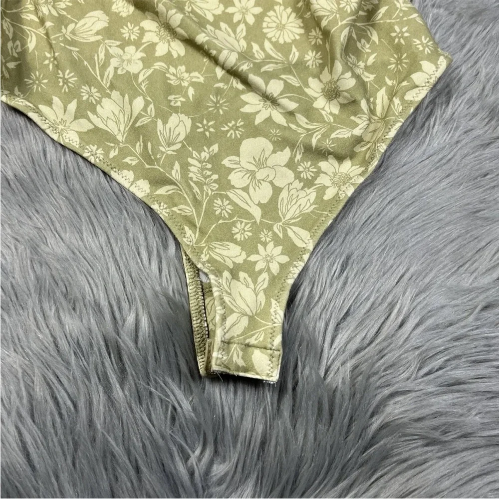 Free People Somethin Bout You Cactus Combo One Shoulder Thong Bodysuit